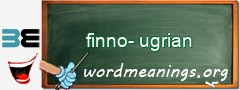 WordMeaning blackboard for finno-ugrian